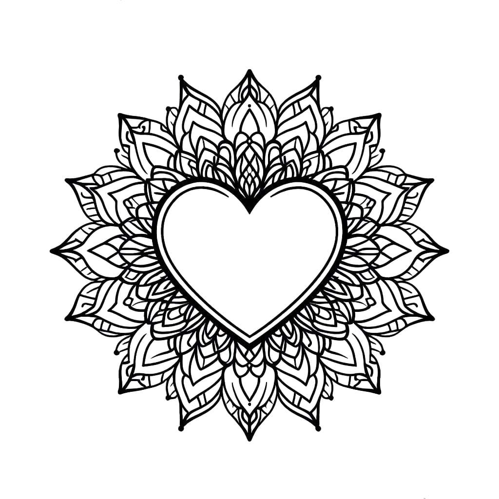 Mandalas Cœur 75